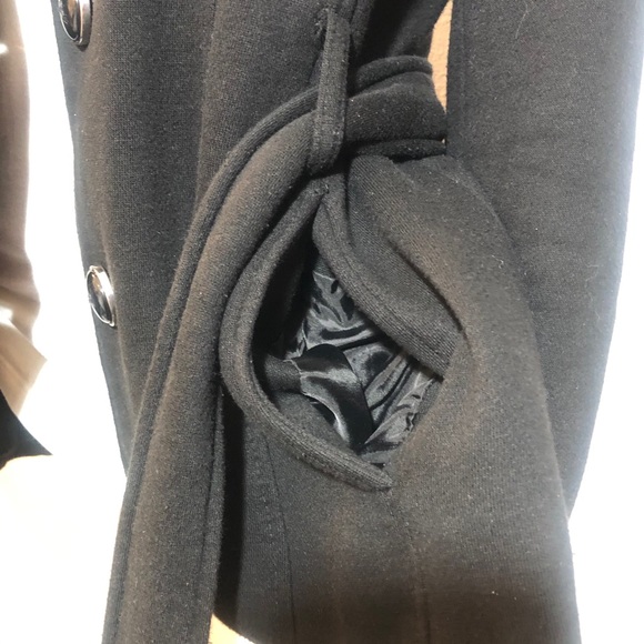 Kenneth Cole black Trench Coat Size Small - Picture 3 of 5